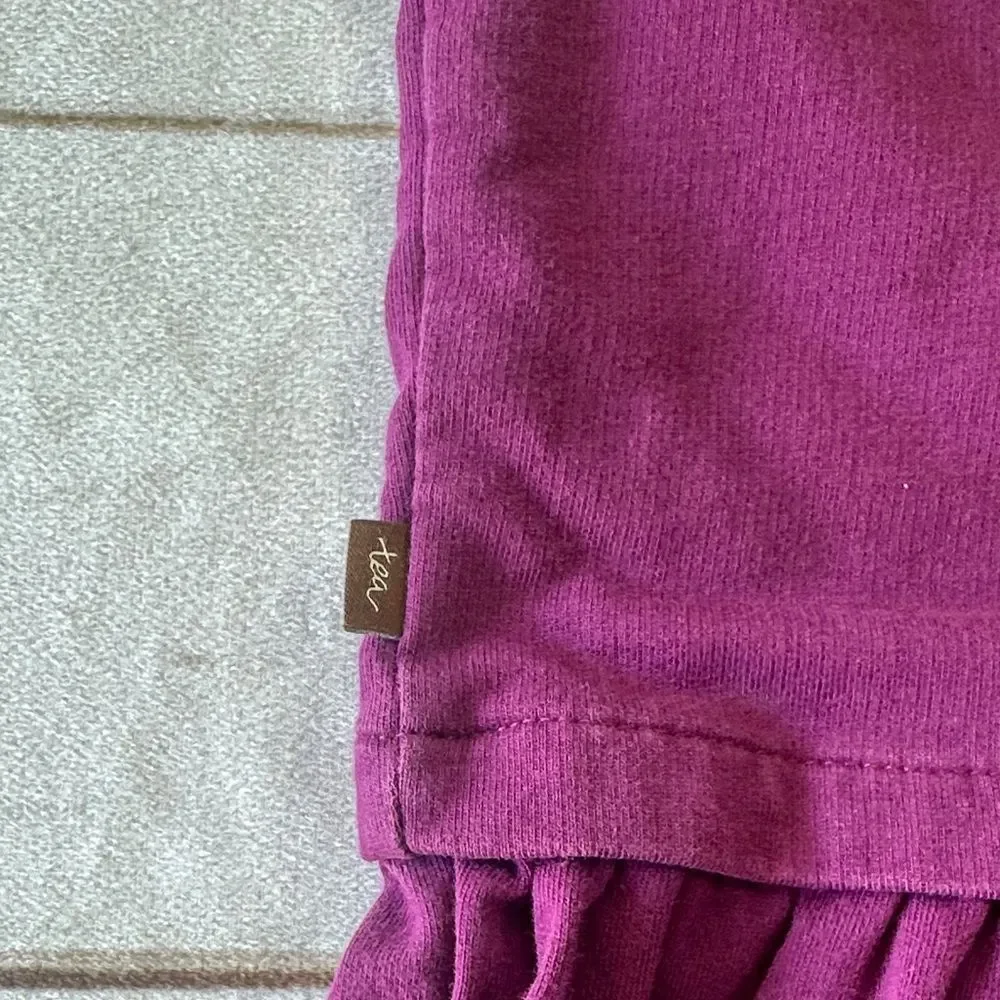 Tea Collection Deep Purple Long Sleeve Dress